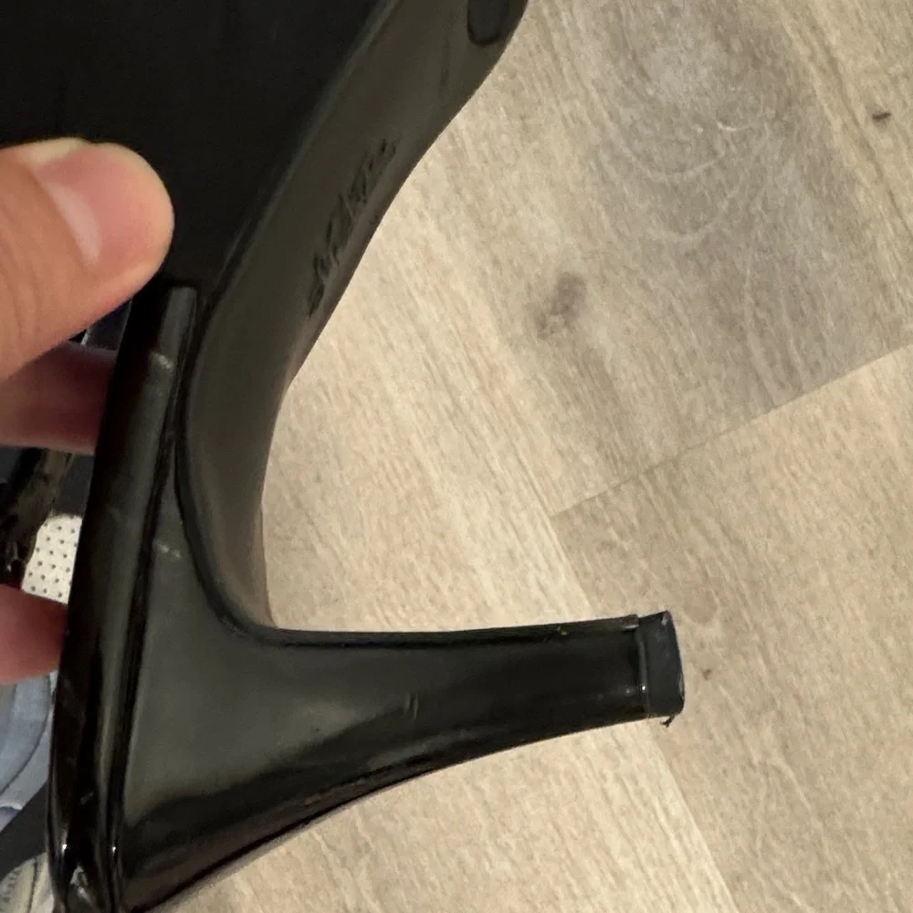 Life Stride Black Slingback Peep-Toe Heels - Picture 12 of 16